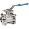 Ball valve Type: 7654 Stainless steel/TFM 1600/FPM (FKM) Full bore Handle 1000 PSI WOG Butt welded loose end B16.25 S40 13.8mmx2.3mm 1/4" (8)
